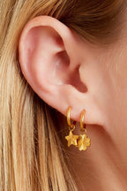 Stainles steel earrings star Gold Color Stainless Steel