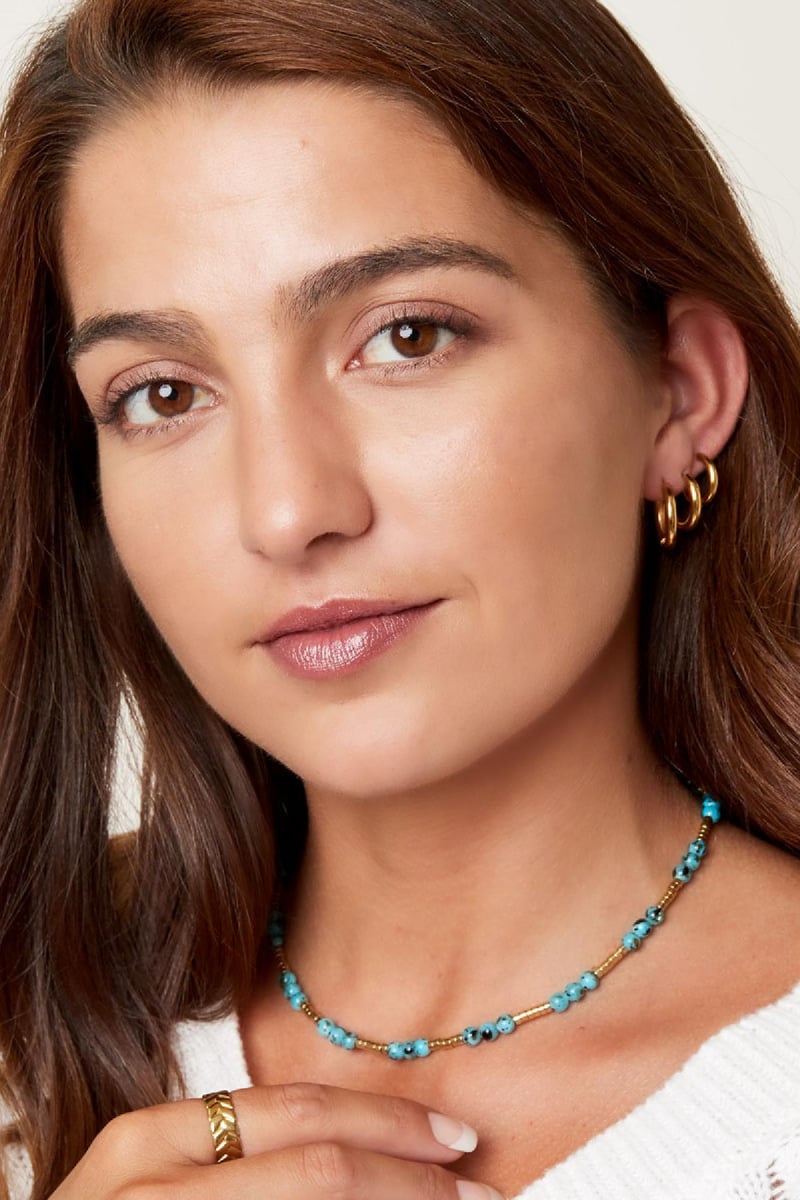 Creoles set 3 hoop earrings Gold Color Stainless Steel