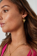 earrings with heart pendants medium