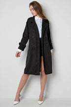 Classic trench coat suede - green S