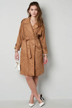 Classic trench coat suede - green S