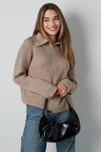Neutral knit sweater