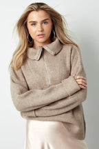 Neutral knit sweater