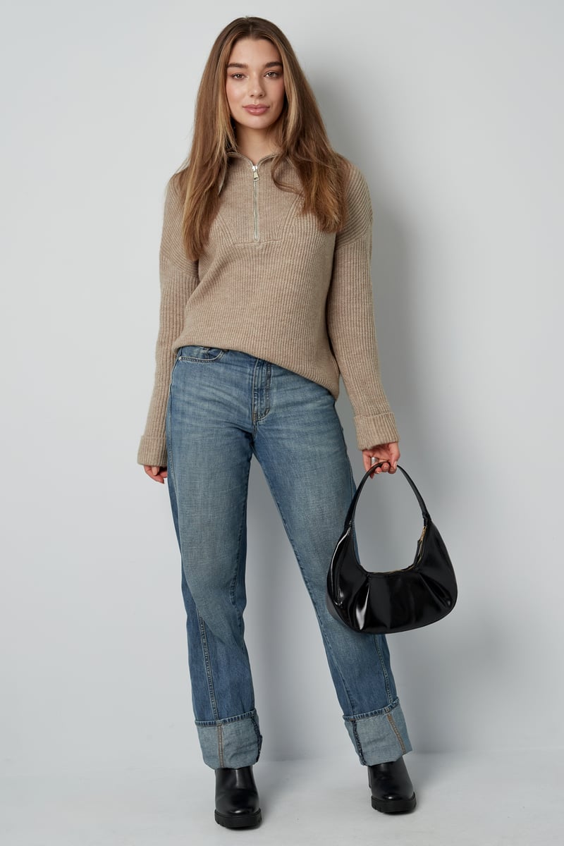 Neutral knit sweater