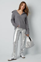 Neutral knit sweater