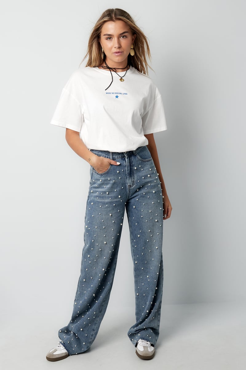 Denim jeans pearl adoration