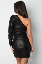 Glitter one shoulder dress