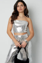glitter bandeau top