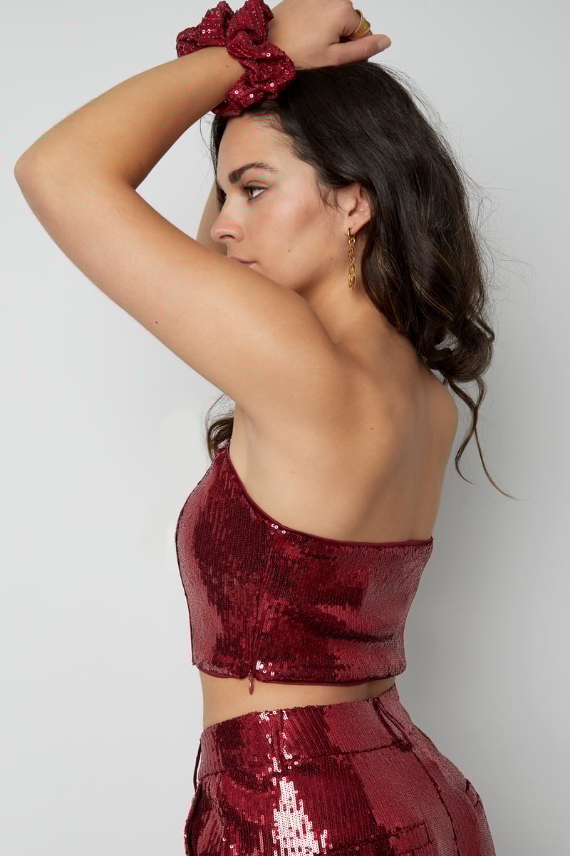 glitter bandeau top
