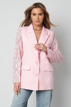 Blazer glitter sleeves