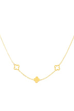 Necklace clovers  Gold Color Stainless Steel