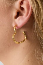 Big heart hoop earrings