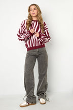 Knitted sweaters Zebra stripes Casual autumn/winter clothing