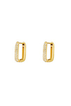 Earrings Shimmer Spark Gold Color Stainless Steel