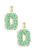 Glitter nights statement earrings - white Gold Color 