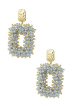 Glitter nights statement earrings - white Gold Color 