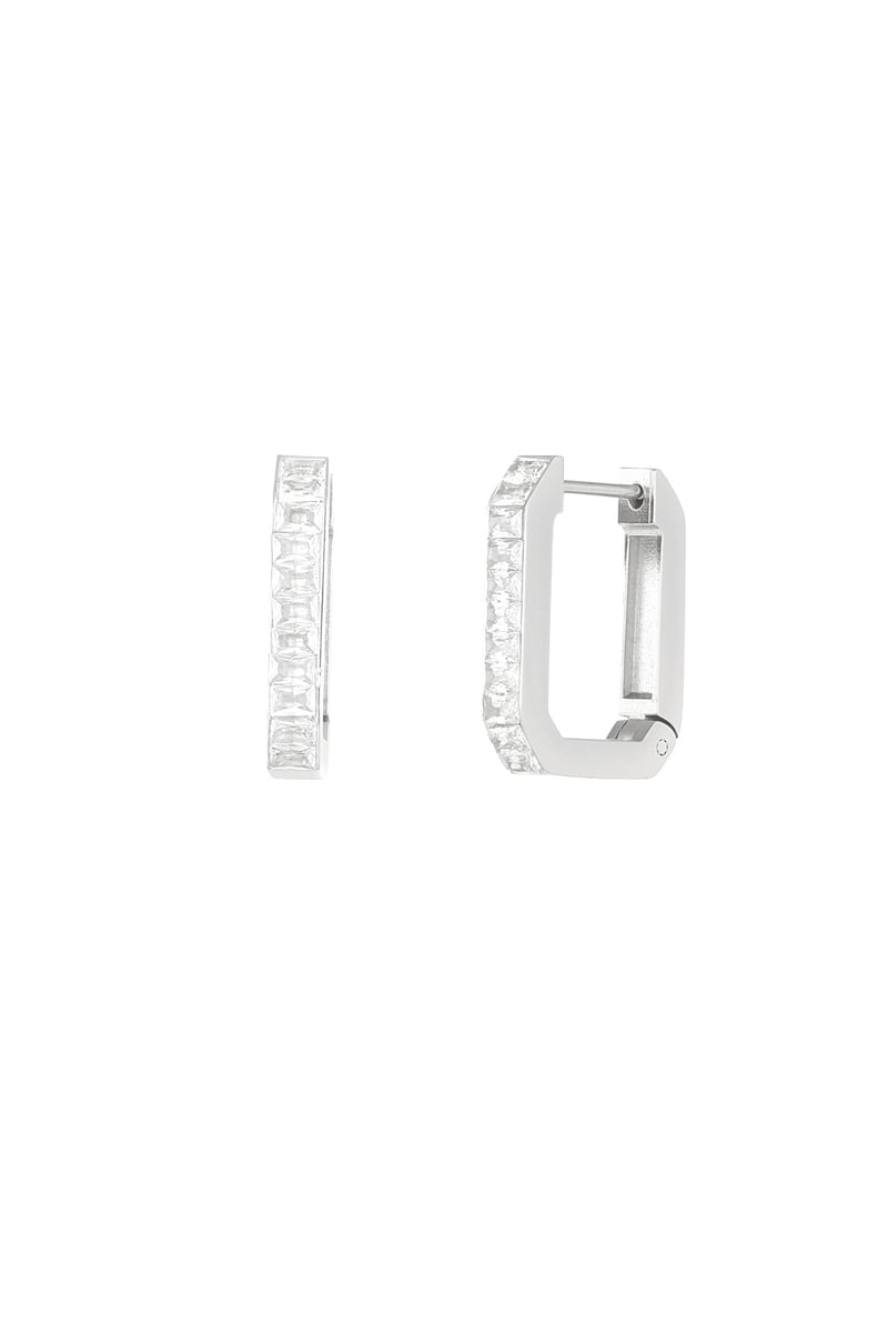 rectangular diamond earrings