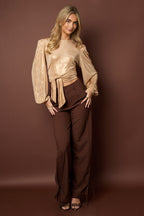 Polyestervezel (polyester) Tops met lange mouwen Effen kleur Sexy herfst/winterkleding