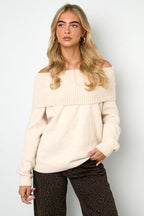 Off the shoulder basic sweater