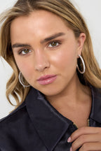 Copper Hoop Earrings Geometric Elegant Christmas Luxurious Series Women's jewelry