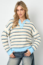 Polyestervezel (polyester) Gebreide truien Strepen Casual Herfst/Winterkleding