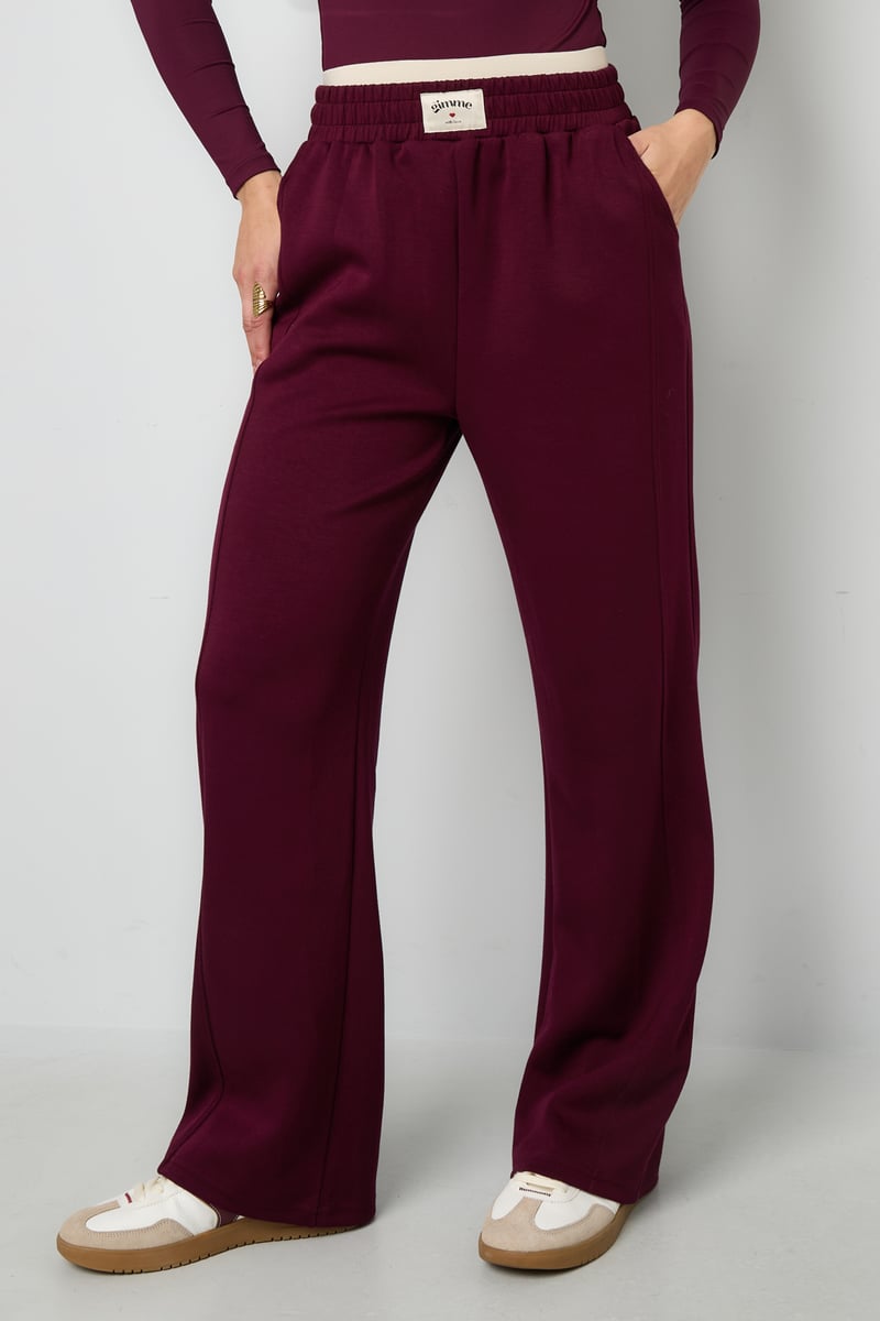 Polyester fiber (polyester) Straight pants Solid color Sporty All Fit  Clothes