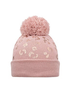 Tiger print pompom hat