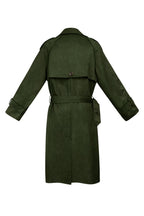 Classic trench coat suede - green S