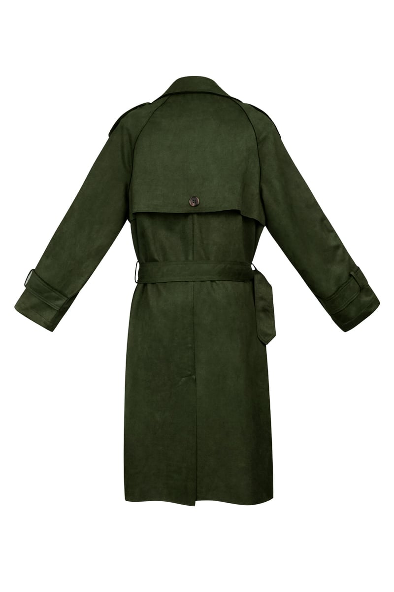 Classic trench coat suede - green S