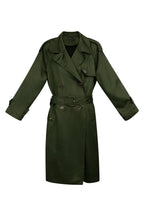 Classic trench coat suede - green S