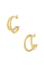 Small double hoop earrings