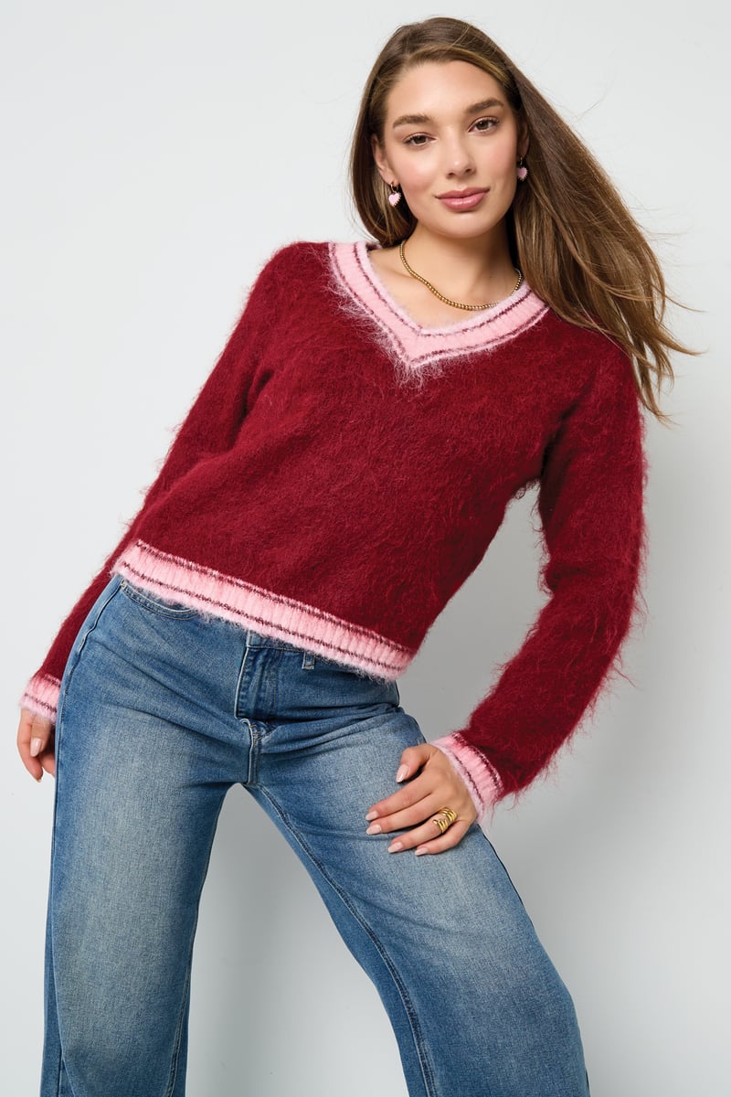 Sporty Knit V Neck