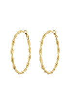 Twisted hoop earrings L
