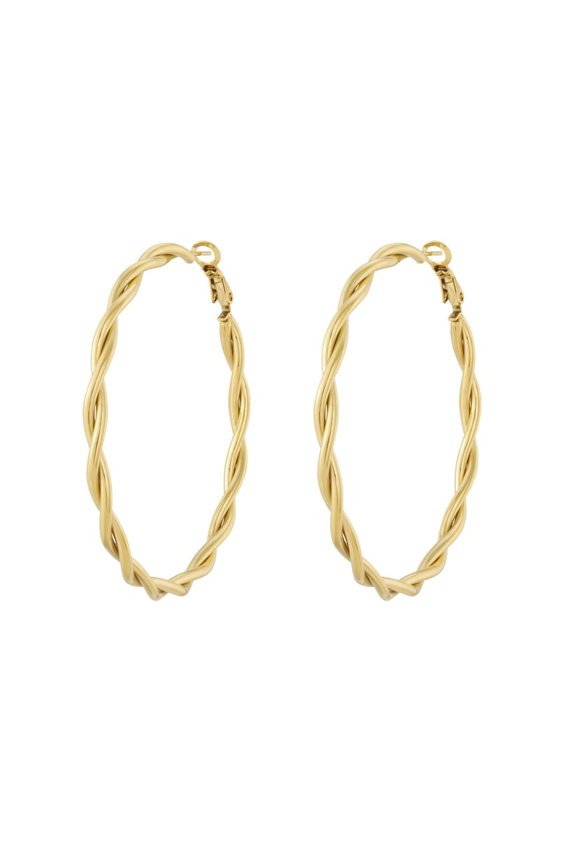 Twisted hoop earrings L