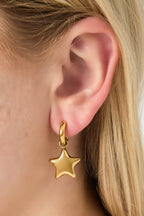 Stainless Steel Drop Earrings Star Daily Daily Simple Series Women's jewelry