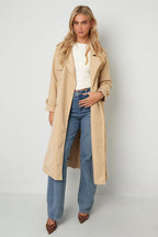 Long basic trench coat - beige S