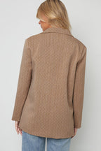 Rhinestone Striped Blazer