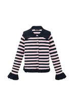 Polyester fiber (polyester) Knit cardigan Stripes Casual Fall/Winter  Clothes