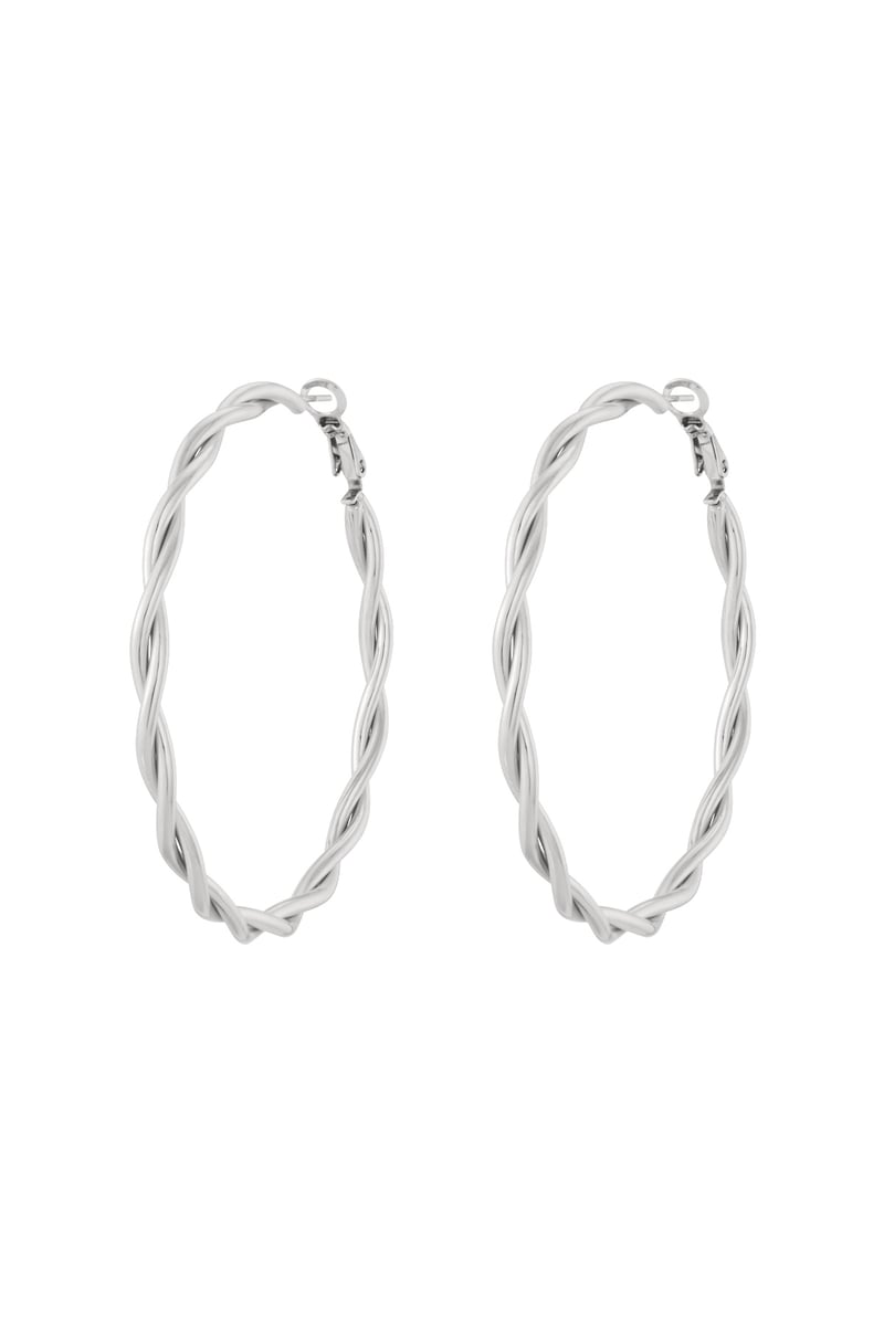 Twisted hoop earrings L