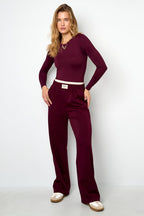 Polyester fiber (polyester) Straight pants Solid color Sporty All Fit  Clothes