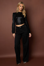 Polyestervezel (polyester) Tops met lange mouwen Effen kleur Sexy herfst/winterkleding