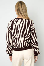 Knitted sweaters Zebra stripes Casual autumn/winter clothing
