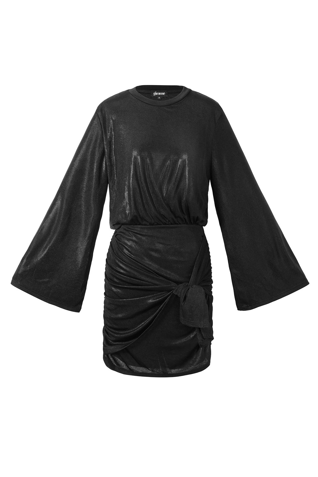 Feestelijke glinsterende wikkeljurk