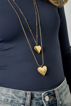 Stainless Steel Long Necklaces Heart Casual Daily Simple Series Women's jewelry