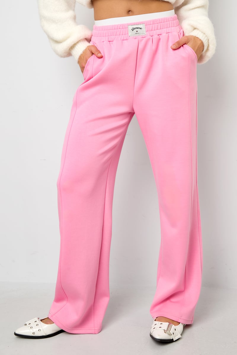 Polyester fiber (polyester) Straight pants Solid color Sporty All Fit  Clothes