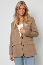 Rhinestone Striped Blazer