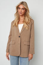 Rhinestone Striped Blazer