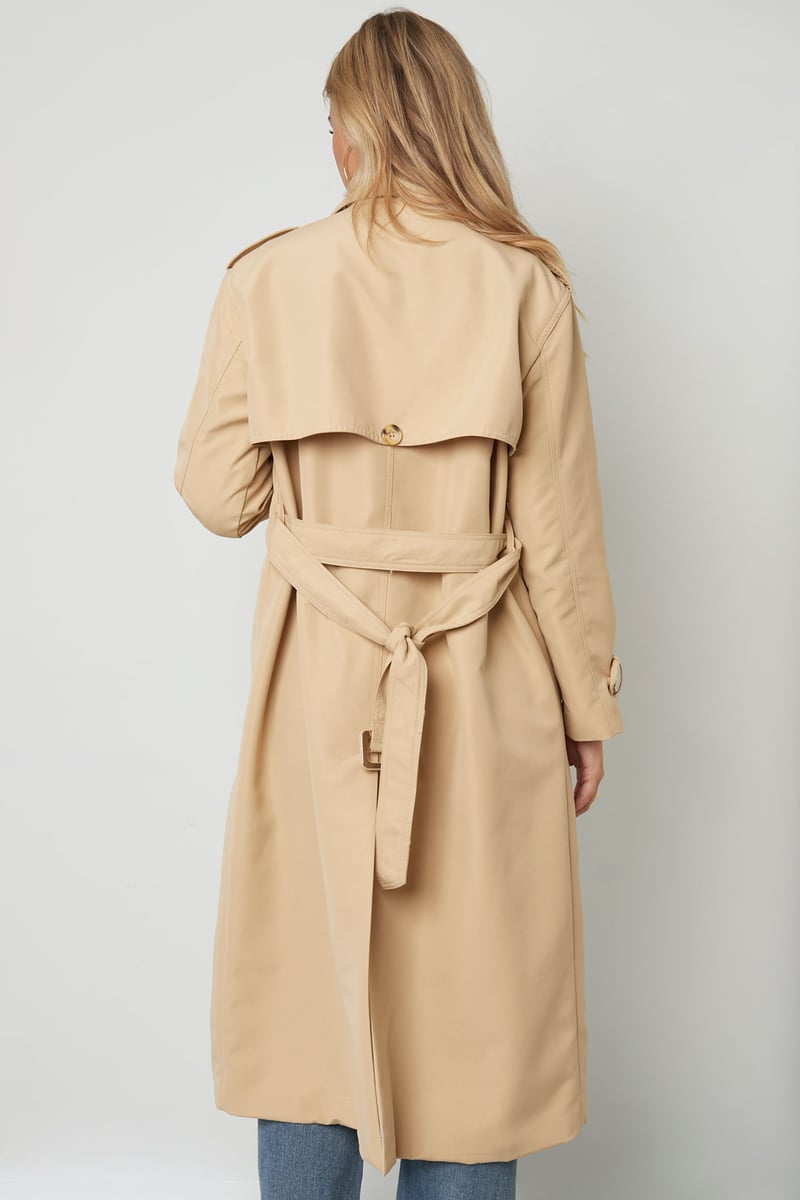 Long basic trench coat - beige S