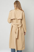 Long basic trench coat - beige S
