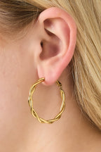 Stainless Steel Hoop Earrings Geometric Casual Daily Simple Series Women's jewelry